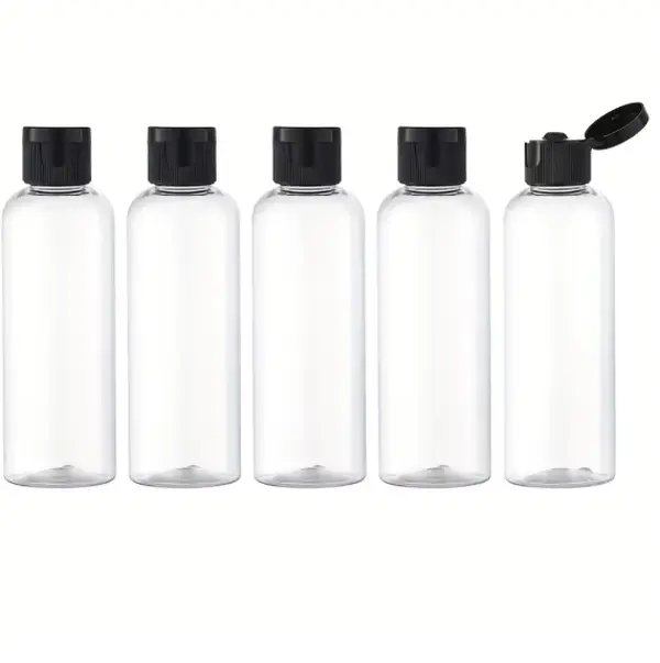 1PCS 30/50/100ML Refillable Empty Plastic Transparent Bottle with Flip Cap Portable Squeeze Shampoo Conditioner Travel Bottles Set Pack