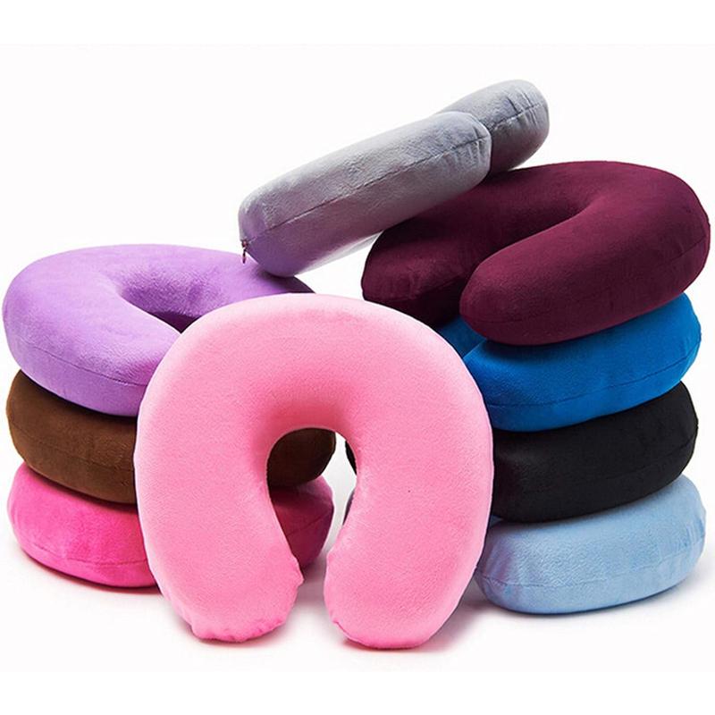 Neck pillow ,Memory Foam U Shape Travel Neck Pillow Soft Velour Cover for Head Support, Stress Relief,Airplane, Car, Home 7