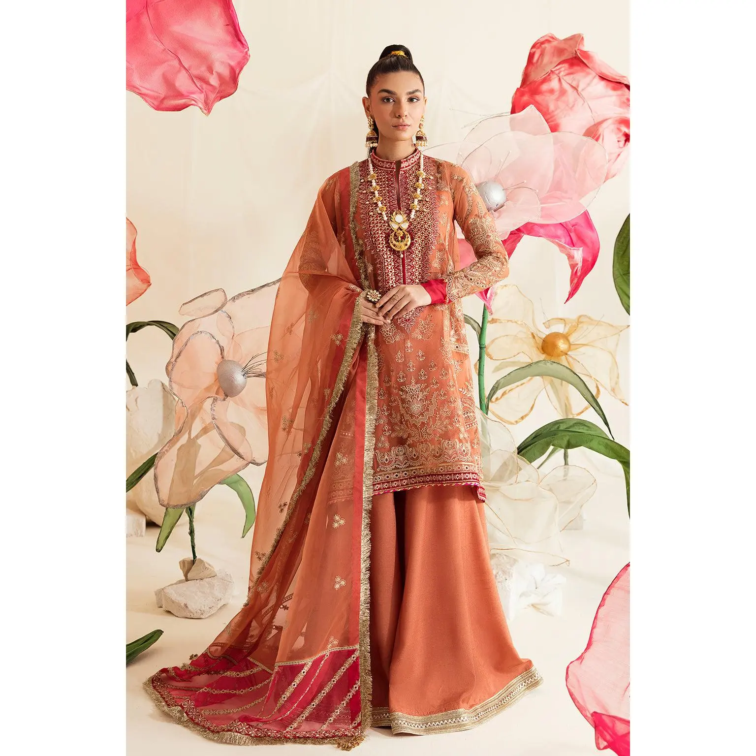 Afrozeh Ayzel | Fleur De lis | AZ-B4-01 - Irisa Dress Dupatta