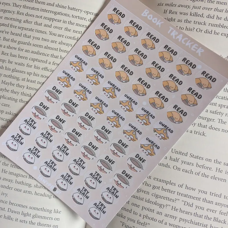 BOOK TRACKER - STICKER SHEET 3