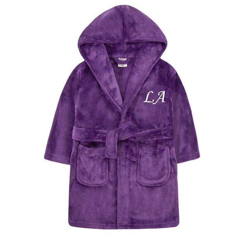 Personalised Girls Bath Robe 2-6 Years Embroidered Girls Dressing Gown Hooded Housecoat Hooded Childrens Dressing Gown Towel 2-6years Custom 5