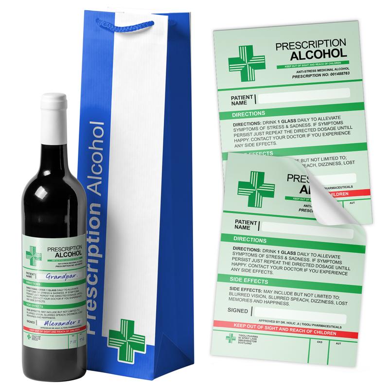 Prescription Alcohol Bottle Bag + Stickers 1