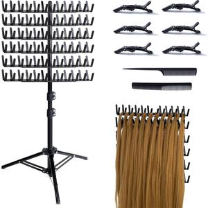 Hair Styling Tools, 5 Counts Bobby Pins & 1 Count Wig Support Display Stand & 2 Counts Comb, Display Stand for Hair Styling Kit