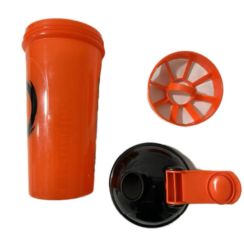 Water bottle for outdoor activities - 600ml Shaker Bottle 20oz Protein Shaker Plastic Bottle Portable Fitness Bottle for Fitness Enthusiasts Athletes 6