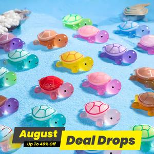 Random Color Luminous Turtle Decoration, Mini Turtle Ornament, Diy Micro Landscape Desktop Car Decoration Ornaments, Pink & Pastel Colors, Decor Figurine Glow in The Dark, Room Home Decor Ornament, Magical, Resin Animal Sculptures, Decorative Figurines