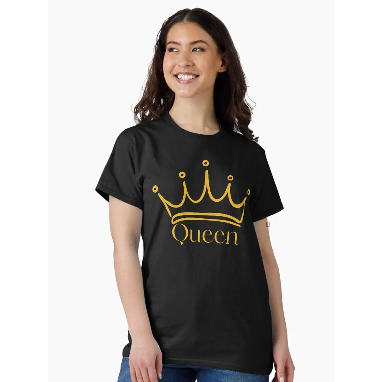 Crowned Queen Classic T-Shirt - Elegant and Bold Graphic Tee for Women, Perfect for Casual Style M