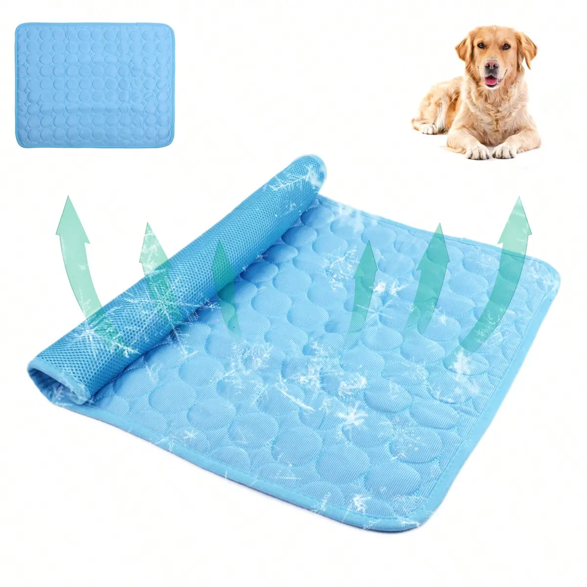 2* Pet Dog Cat Self Cooling Mat Breathable Gel Cool Mattress Pad Heat Relief 62*50CM/73*55CM