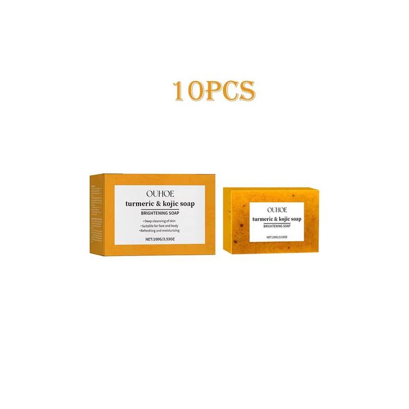 Ouhoe 100g Kojic Acid Turmeric Skin Brightening Soap cleansing series Reduce Dark Spot Anti Acne Moisturizer Exfoliating Soap 7