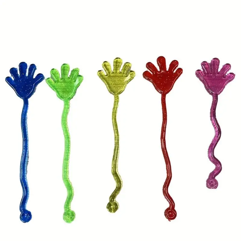25/50pcs Stretchy Slinky Hand Toys - Colorful Rubber Finger Toys for Kids Party Favors, Prank Gifts & Classroom Rewards 1