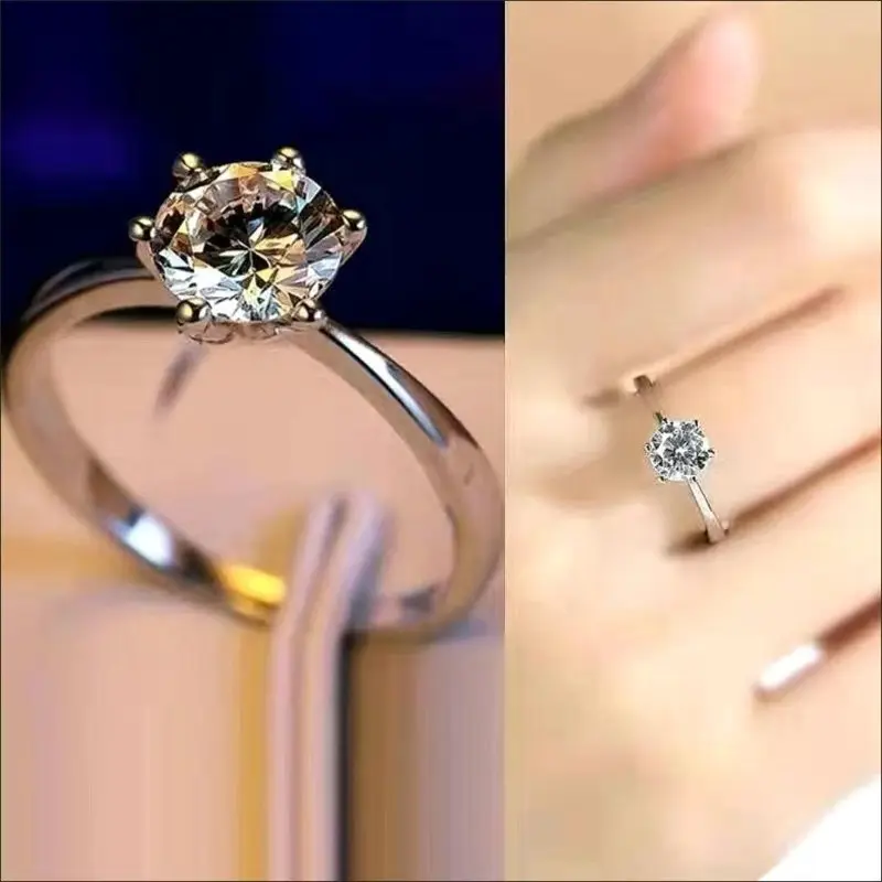 【 Gift 】 can adjust the genuine Mosan diamond couple ring