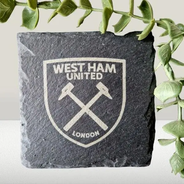 West Ham United F.C. Inspired Slate Coaster Football Gift 0