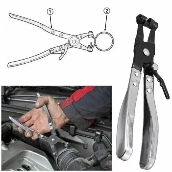 45° Car Water Pipe Hose Clip Pliers Clamp Swivel Drive Jaw Locking Removal Tool