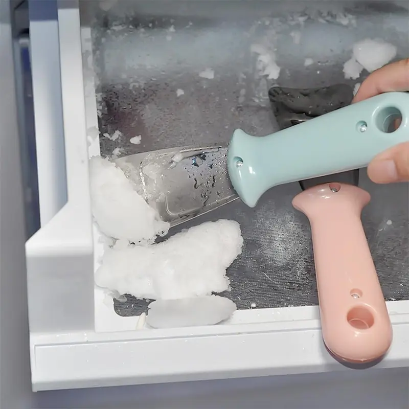 1 PACK Refrigerator Ice Shovel Freezer Kitchen Cleaning Spatula Stainless Steel ice Shovel Ice Remover Scoop Freezer Cleaning Shovel Ice Removal Accessories Utensils Pink 1