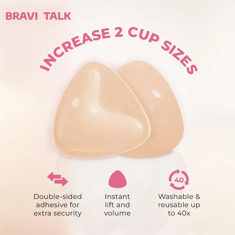 Ultra Boost Bra Enhancers | Patented No-Slip Cup Inserts for a 2-Cup Lift | Ultimate Outfit Enhancer for Dresses, Bikinis & Tops | 40+ Versatile Uses per Pair