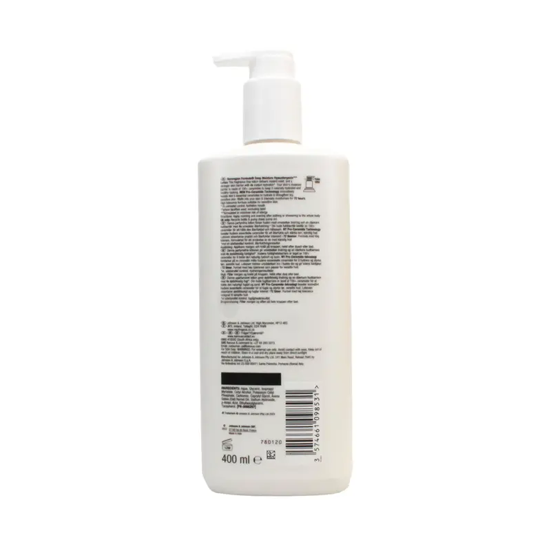 2x Neutrogena Deep Moisture Hypoallergenic Body Lotion 400ml,Sensitive, Dry Skin 2