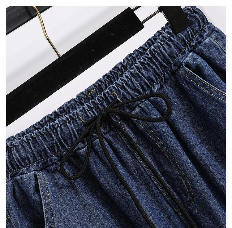 Product Introduction of plus Size High Waist Casual Pants Loose Wide Leg Jeans Fashionable Spring New Arrival for plus Size Women Comfortable Fit 31