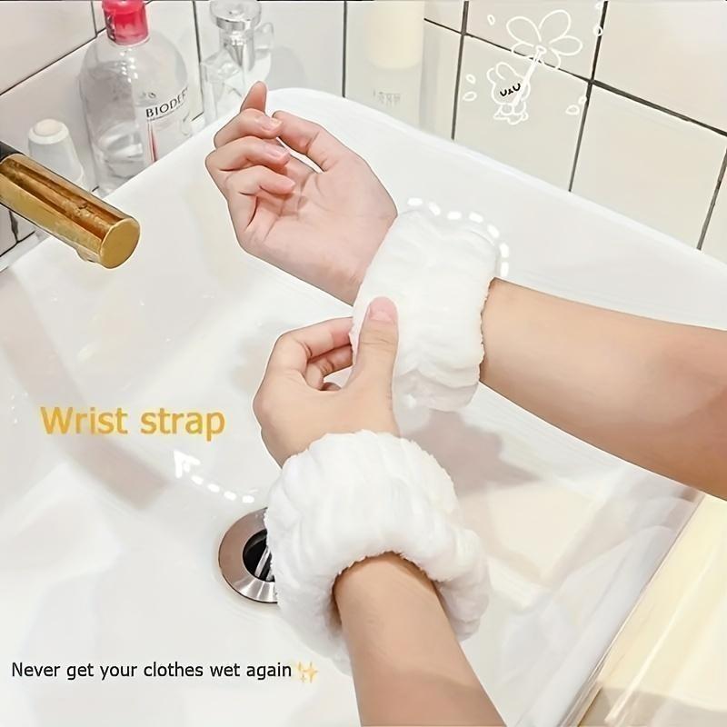 (Gift 3)2pcs Face Washing Wrist With Magic Device To Absorb Water To The Cuff Exercise Sweat Wiping Bracelet Sweat Absorbing Sleeve To Wash And Moisture-proof Sleeve To Protect Wrist 1