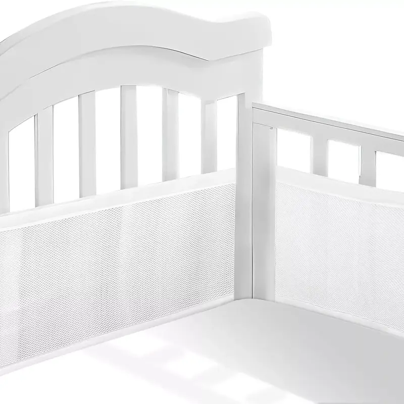 Cot Bumper 2 PCS baby Crib surrounds Breathable 3D Anti-Airflow Mesh Lining, Baby, Nursery Bedding, Mesh Liners, Cot Bumper 7
