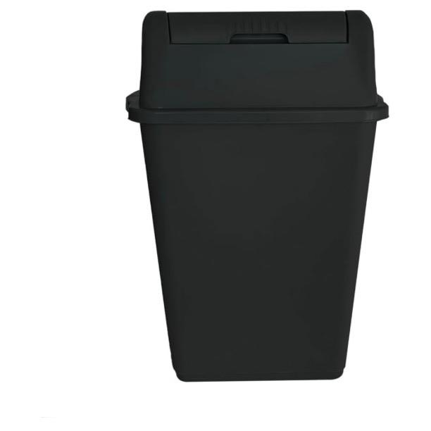 VTL 60 Litre Black Plastic Swing Bin Durable For Kitchen And Home Waste Room 2