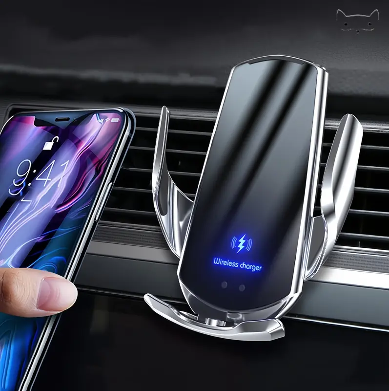 Car-mounted Wireless Phone Holder，car-mounted bracket，wireless charging，phone holder，inductive opening and closing，car navigation，wireless charging 8