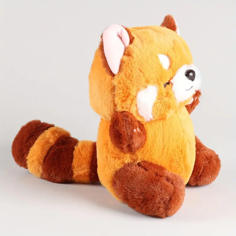 Adorable 8.6in Kawaii Raccoon Plush Toy, Orange Polyester - Ideal Gift for Birthdays & Christmas 3
