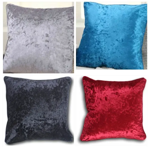 Crushed Velvet Cushion Covers – Luxury Throw  Cases – 18"x18" & 24"x24" – Soft & Shiny Home Décor