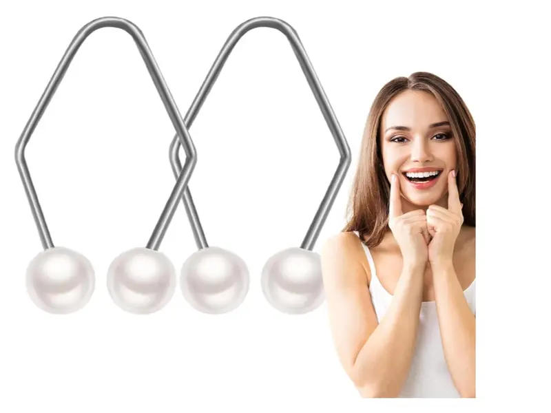 Dimple Trainer | Dimple Makers | Face Muscle Trainer | Stainless Steel Rustproof Smile Exercisers | Women Men Smile Correctors | Facial Beauty Training Tool For Working, Reading (Sliver) 0