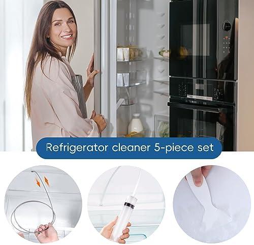 Fridge Dredger Set, 5 Pcs Fridge Drain Pipe Blocked Dredging Tool Refrigerator Drain Hole Blockage Remover Kits 3
