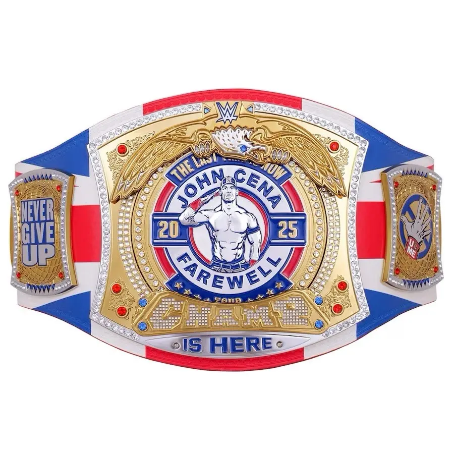 WWE John Cena Farewell London RAW 2025 Spinner Championship Replica Title Belt | 2mm/4mm Thick Brass Plates | Authentic Design| Ideal For Fan's & Collectors