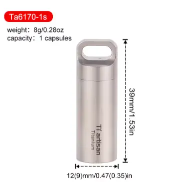 Tiartisan Titanium Mini EDC Tools Portable Sealed Medicine Bottle Home Outdoor Pill Box Waterproof Titanium Pill container 6