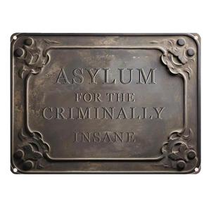 Vintage Asylum for The Criminally Insane Metal Tin Sign, Creative Wall Decor, Wall Art for Home Living Room Bedroom Garden, Gift, Home Decoration