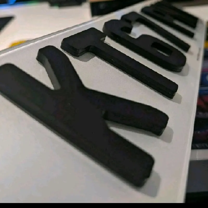 6mm Matte Black 4D Car Number Plates 5