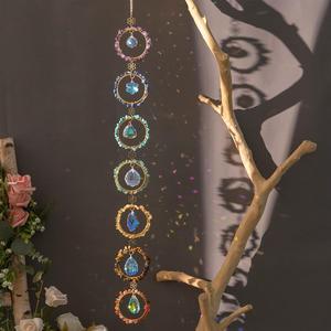 Crystal Sun Catcher, 1 Count Colorful Stone Rainbow Maker, Exquisite Sun Catcher Windchimes for Courtyard Garden Living Room Window Decor