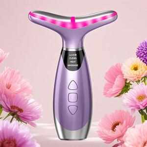 7 Color Facial & Neck Massager, USB Rechargeable Face& Neck Beauty Instrument, Face Sculpting Tool for Women, Neck Beauty Massager for Skin Care at Home