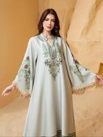 Women's Elegant Long Dress with Lace-Up Design