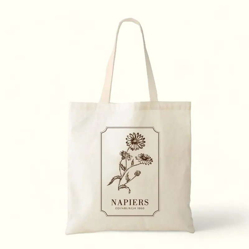 Napiers Printed Tote Bag - Botanical Design 3