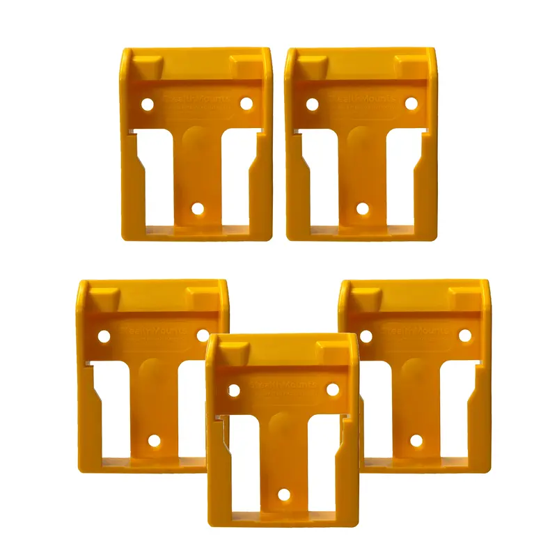 StealthMounts Dewalt 20v Battery Mount in Yellow - 5 Pack | Made in The UK 0
