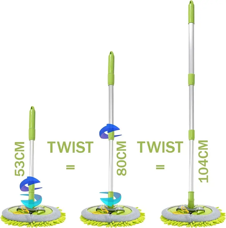 Telescopic Car Cleaning Brush Microfiber Mop Wash Kit Scratch 2x Mittens 3