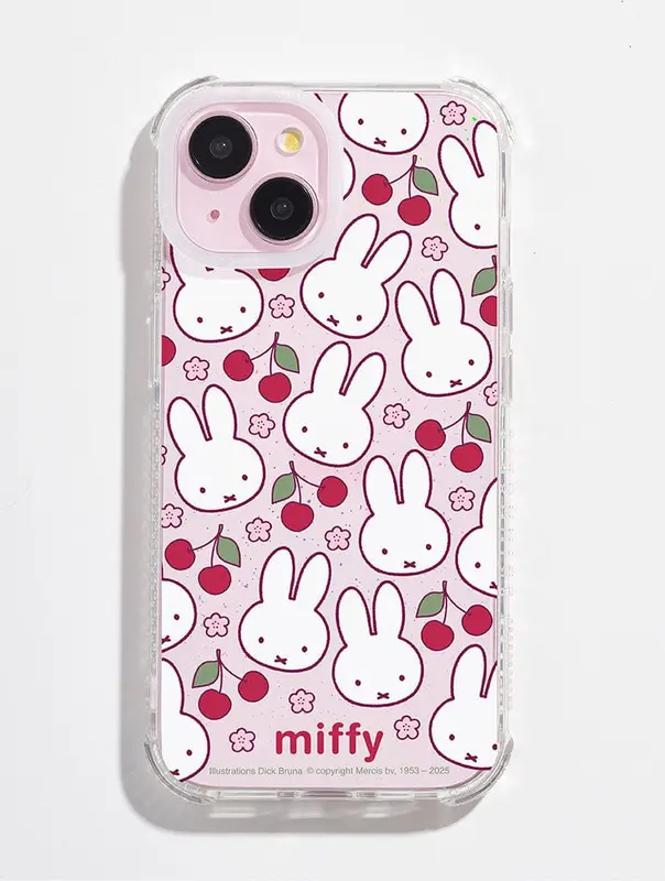 Miffy x Skinnydip Cherry Shock Clear Case, Protective Cover Protection Aesthetic 0