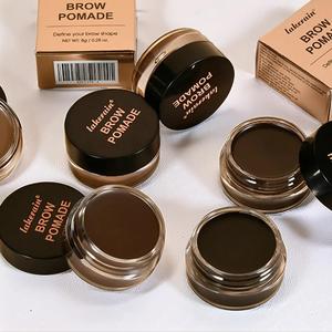Long Lasting Waterproof Eyebrow Pomade, 2 Counts/set Natural Color Eyebrow Cream, High Durability, Non-smudging and Anti-transfer Eyebrow Cosmetic Cream, Precisely Sculpted Brows Makeup, Eyebrow Shaper Set, Eyebrow Products