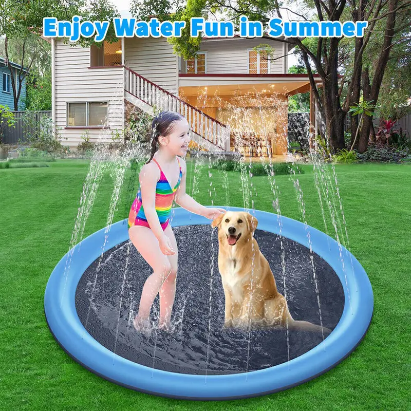 170CM Sprinkler Play Mat Water Toy Dog Pool Beach Splash Pad Game Centre Spray free shipping 3