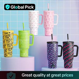 40oz Straw Handle Vacuum Flask, 1/2 Counts Leak-proof Thermos Cup with Lid, Stainless Steel Insulated Cup for Home, Office and Outdoor, Teenage Girl Gifts, Insulated Travel Drinkware