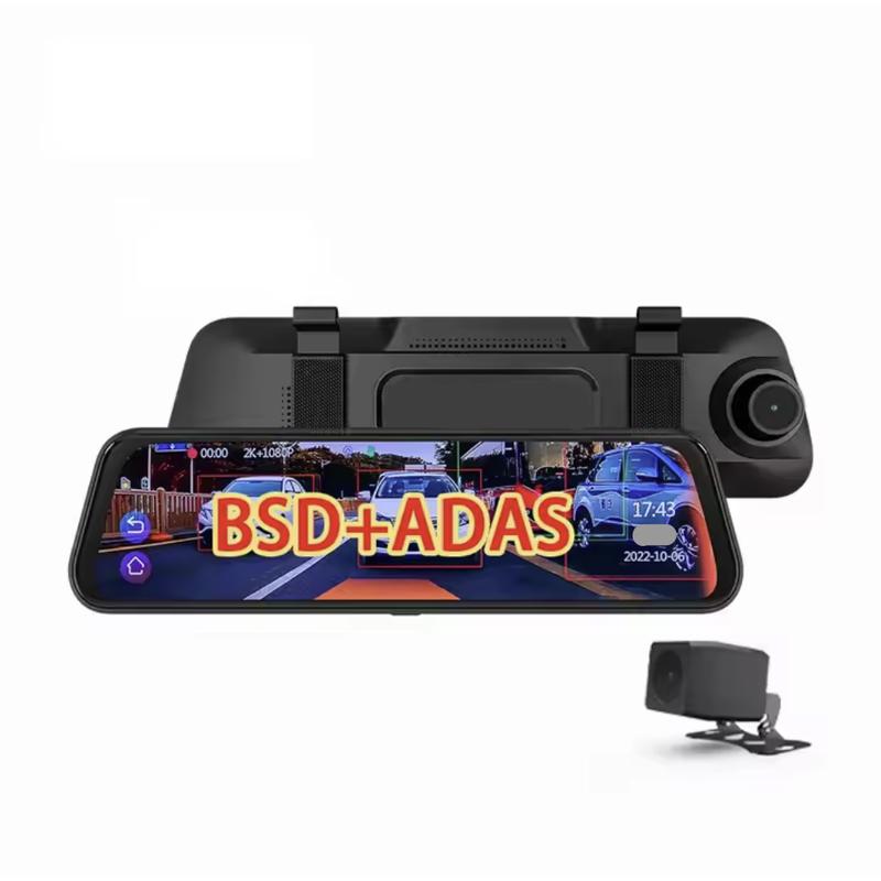 DIVEYE - 9.66-inch Touch Screen Dashcam / Mirror (Front 4K and Rear 1080P) + ADAS and BSD Functions 3