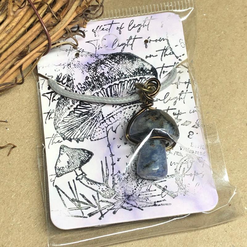 Crendon - Wire wrap Sodalite mushroom necklace 4