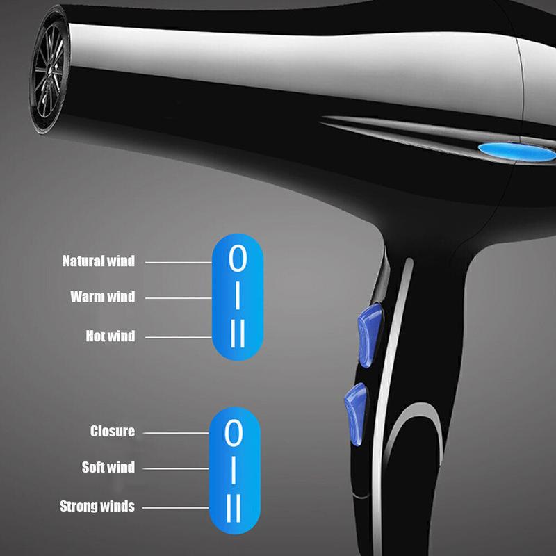 2200W Professional Style Hair Dryer Nozzle Concentrator Blower Pro Salon Heat UK 2