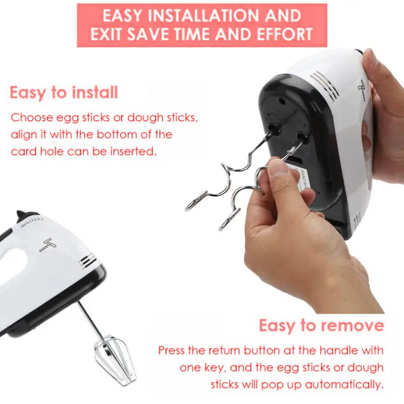 Electric Handheld Whisk 7-Speed Hand Mixer Kitchen Egg Beater Cream Cake Blender kitchen  appliances 3