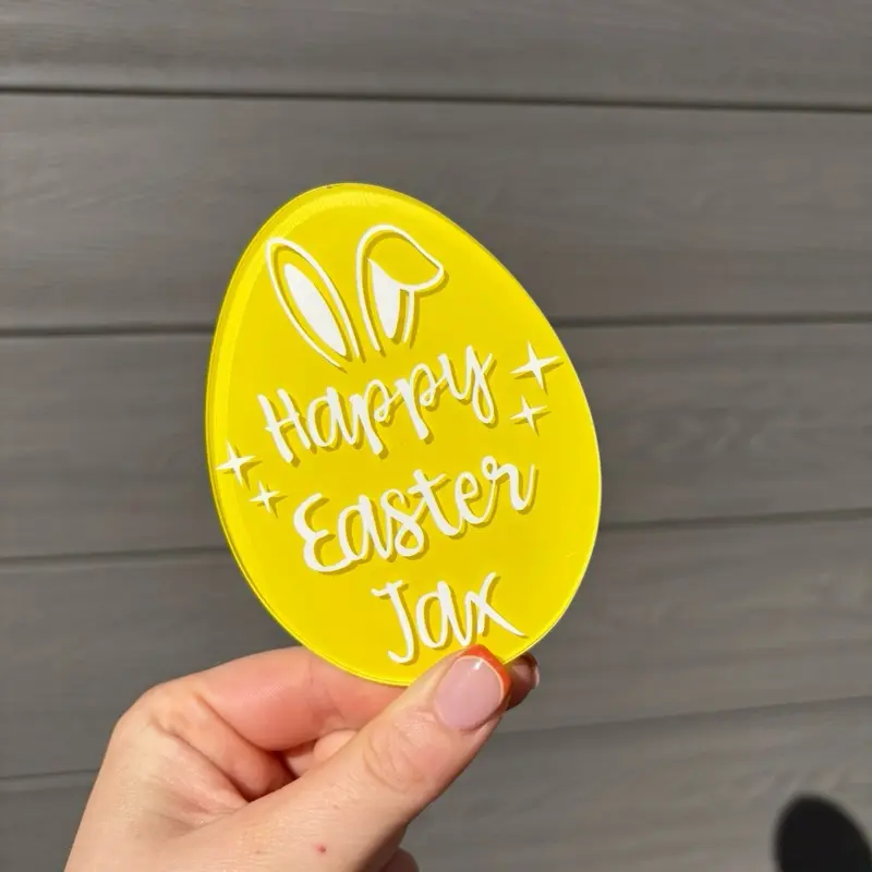 Personalised Acrylic Easter egg plaque 3