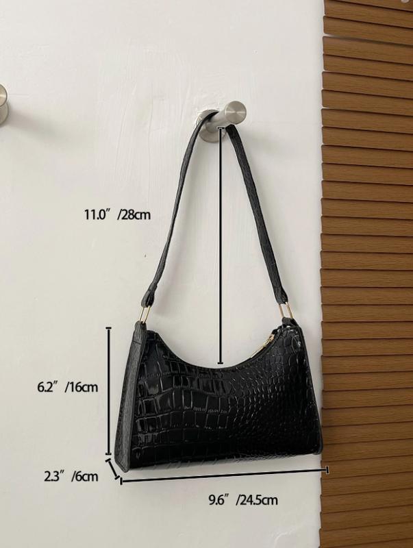 Crocodile shoulder bag, elegant highlight for every outfit, enhances modern and attractive beauty 8