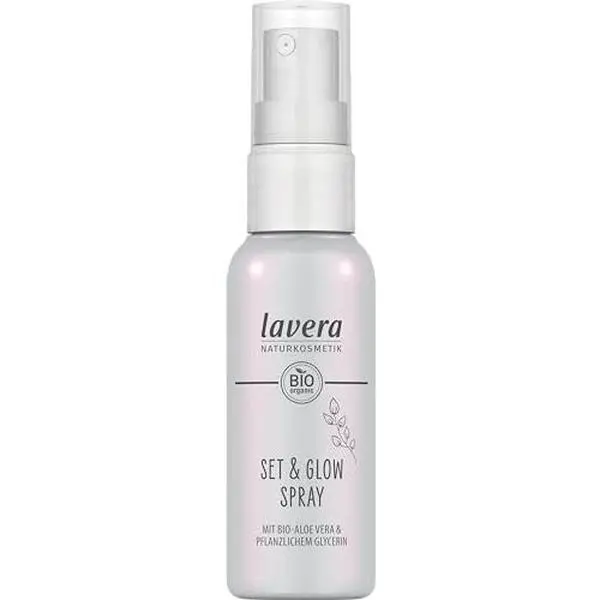 lavera Set & Glow Spray - fixes make-up - natural, dewy finish - moisturises the skin - vegan - natural cosmetics - 50 ml