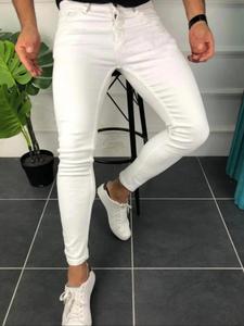 Men's Solid Color Skinny Jeans, Casual Comfy Denim Pants for Daily Wear, Fashion Men's Bottoms for All Seasons, Cotton